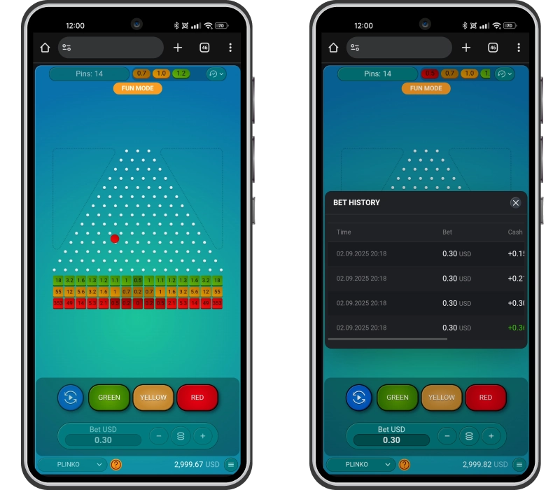 Plinko Casino mobile Version - Spielen auf dem Smartphone